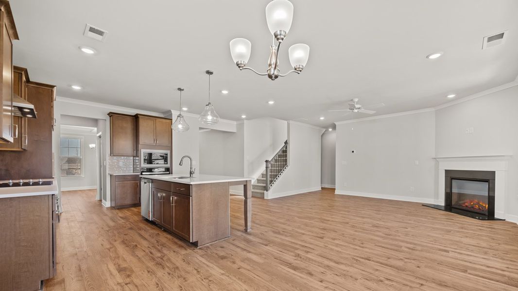 Representative furnished interior of a home built from the Summit by D.R. Horton in Evergreen Crossing, Locust Grove (Image 9).