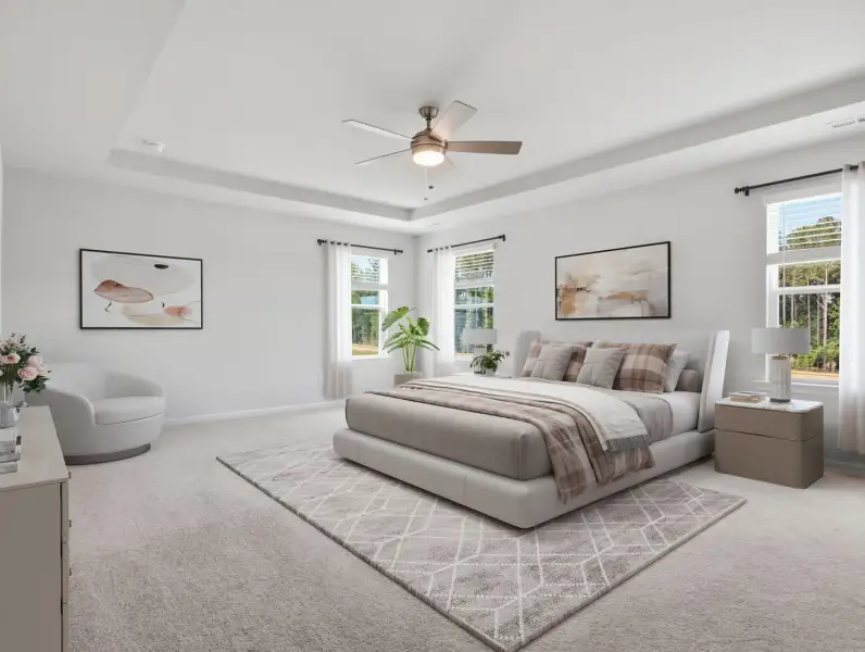 Furnished interior view inside a new home in Fallbrook Single Family Homes, Indian Trail (Image 13).