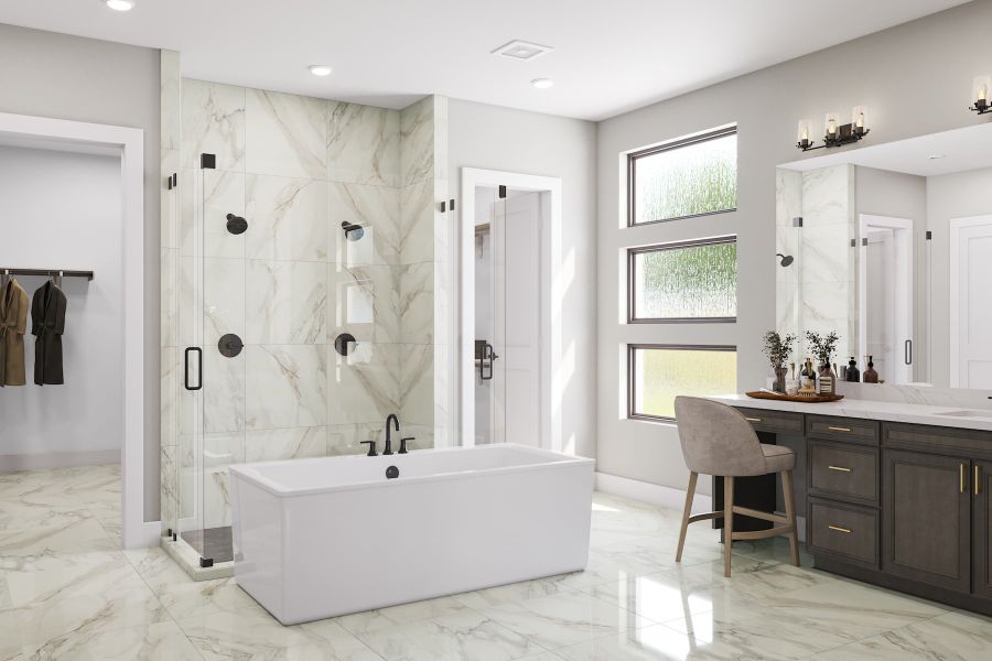 Representative furnished interior of a home built from the Veneto by Tri Pointe Homes in Legacy Grove, Montgomery (Image 16).