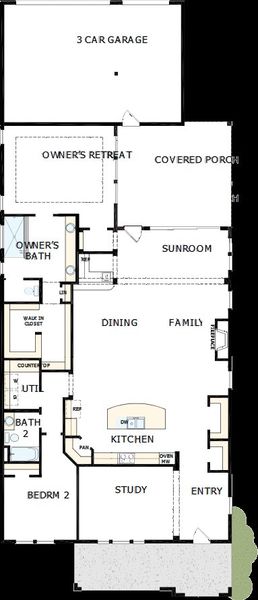 2D floor plan layout of this home in Elements at Viridian - Traditional Series, Arlington, TX (Image 4). 2D floor plan layout of this home in Elements at Viridian - Traditional Series, Arlington, TX (Image 4).