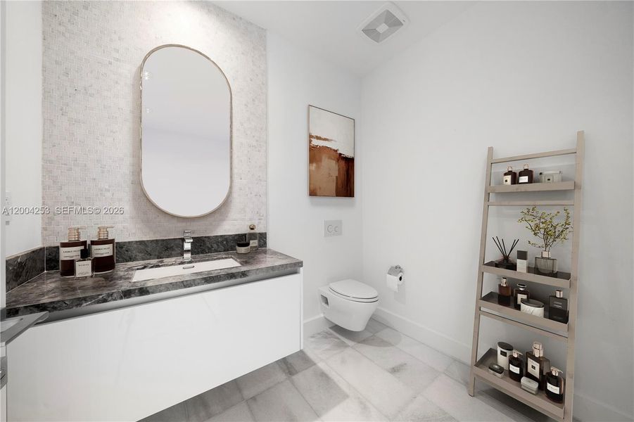 Furnished interior view inside a new home in , Miami (Image 10).