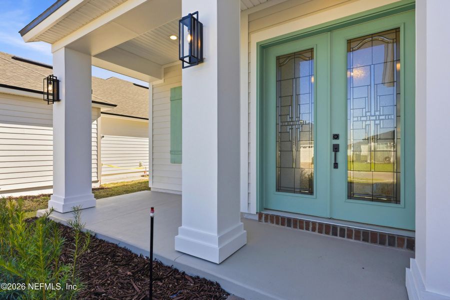 Exterior details and patio area of a home in Silver Landing At Silverleaf, St. Augustine (Image 3).