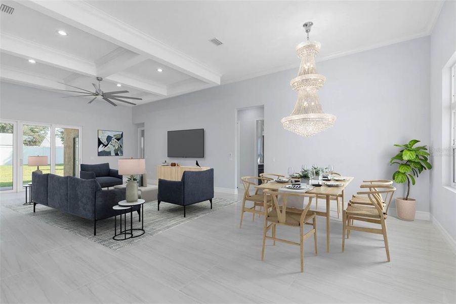 Furnished interior view inside a new home in , Palm Coast (Image 6).