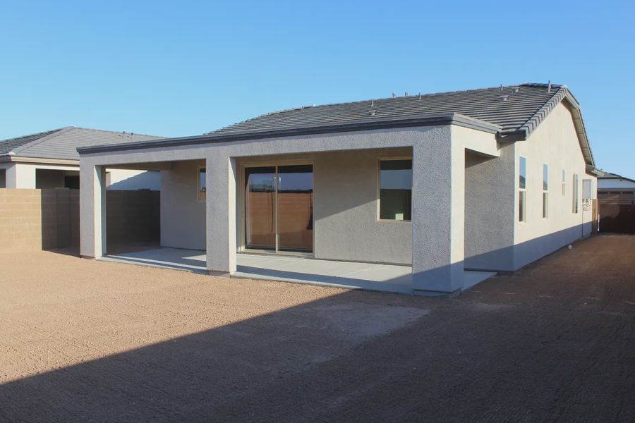 Exterior details and patio area of a home in Camilo at Santana, Yuma (Image 4).