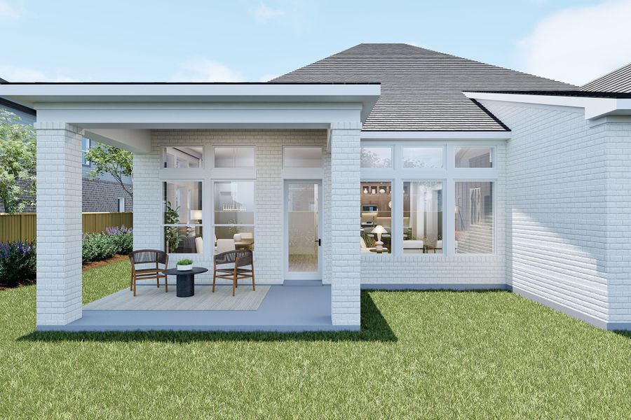 Representative exterior details of a home built from the The Brackenbury by David Weekley Homes in The Highlands Encore - Harbor Collection, Porter (Image 3).