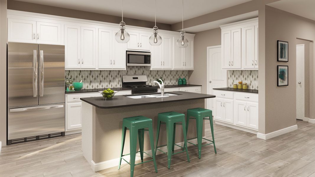 Representative furnished interior of a home built from the Rainier by Beazer Homes in Laurel Landing: Landmark Collection, Alvin (Image 5).