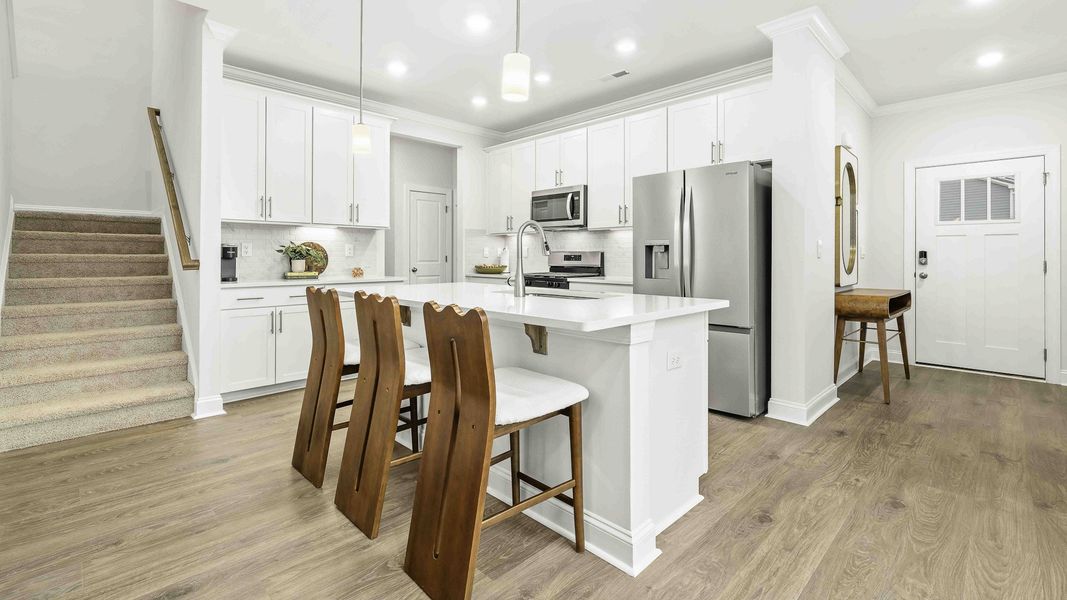 Furnished interior view inside a new home in The Meadows at Kinsley, Jamestown (Image 5). Furnished interior view inside a new home in The Meadows at Kinsley, Jamestown (Image 5).