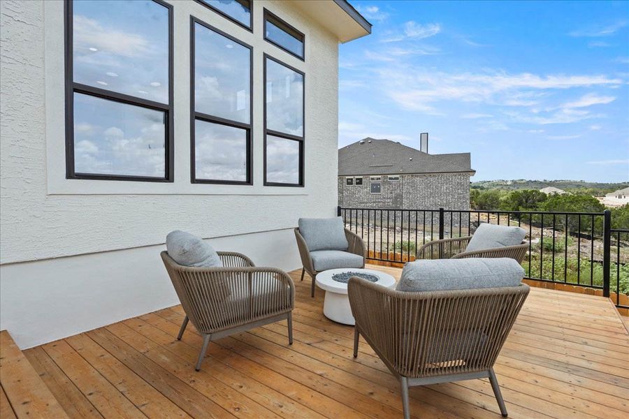 Exterior details and patio area of a home in Sweetwater, Austin (Image 24).