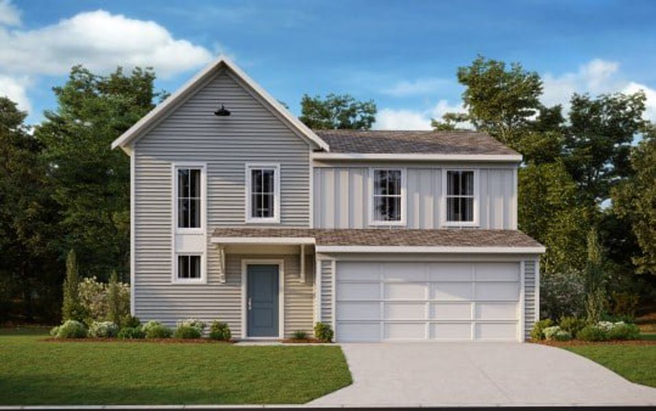 Representative exterior photo of a completed home built from the Danville by Fischer Homes in Three Rivers, Rome, GA (Image 18).