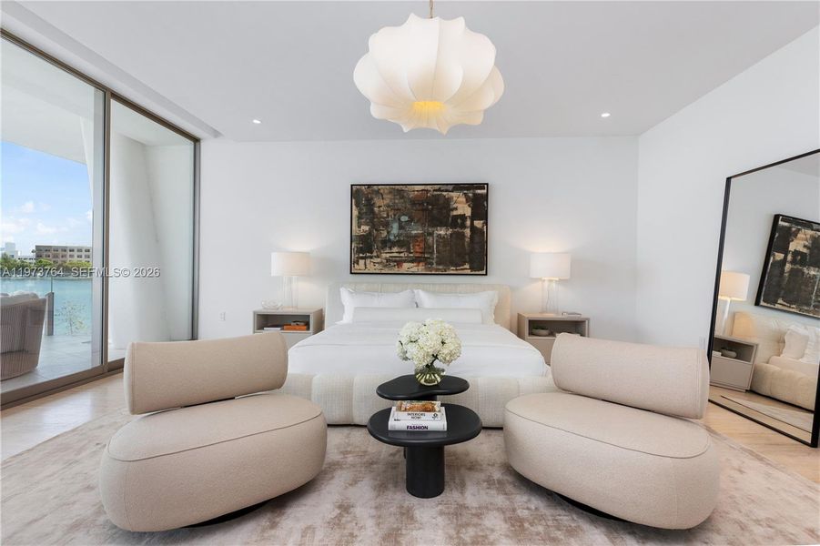 Furnished interior view inside a new home in , Miami (Image 7).