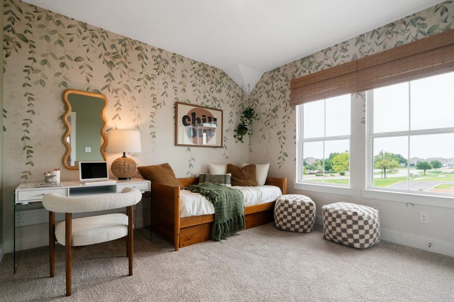 Representative furnished interior of a home built from the Madison – 50′ Lot by Chesmar Homes in Lakes of Cane Island, Katy (Image 14).