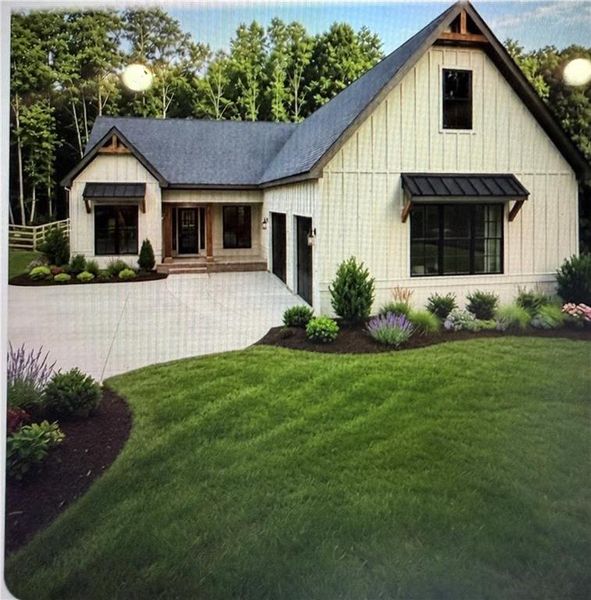 Front exterior of a new home in , Holly Springs, GA, highlighting curb appeal (Image 3).