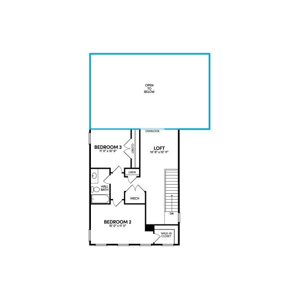 2D floor plan layout of this home in Single Family Homes at Nexton, Summerville, SC (Image 4).