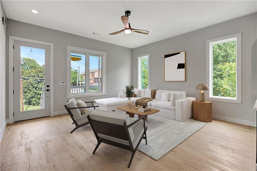 Furnished interior view inside a new home in , Atlanta (Image 9).