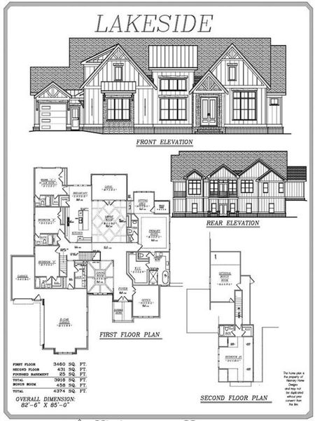 Exterior rendering of this home design in , Conyers, GA (Image 3).