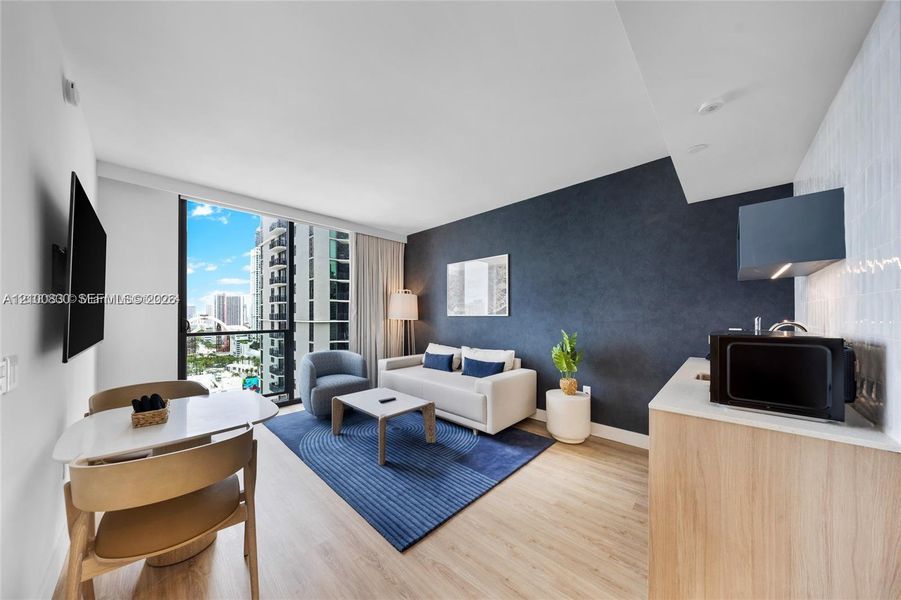 Furnished interior view inside a new home in , Miami (Image 8).