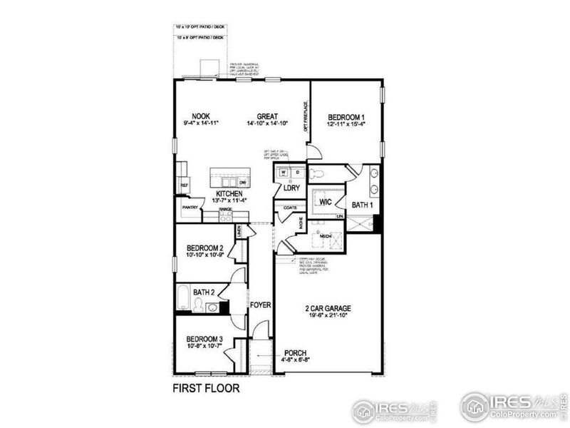 2D floor plan layout of this home in Tailholt, Severance, CO (Image 2). 2D floor plan layout of this home in Tailholt, Severance, CO (Image 2).
