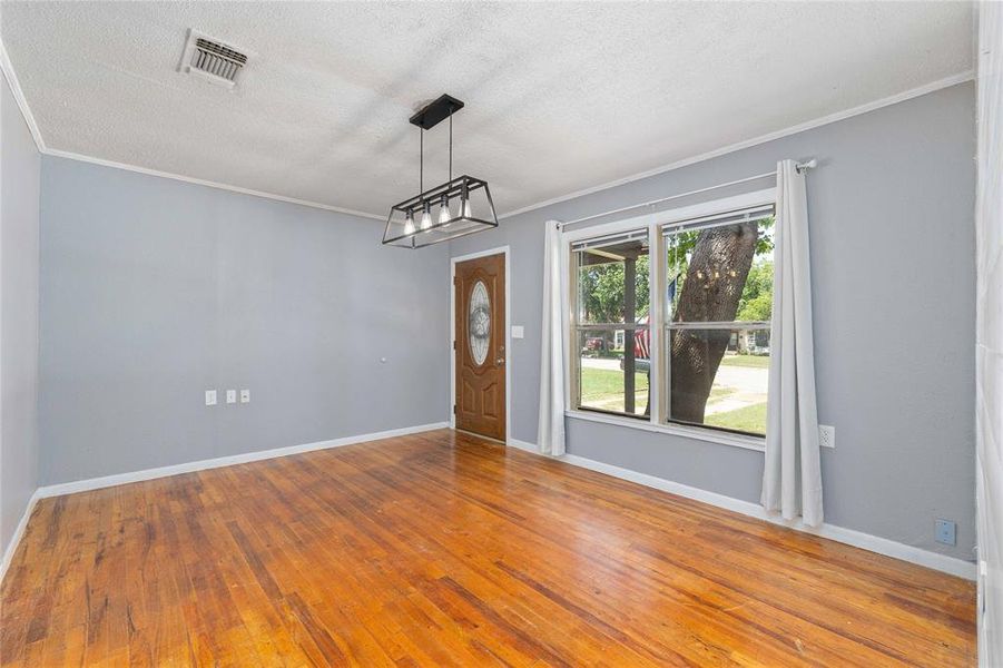 Dining room at front of house Dining room at front of house