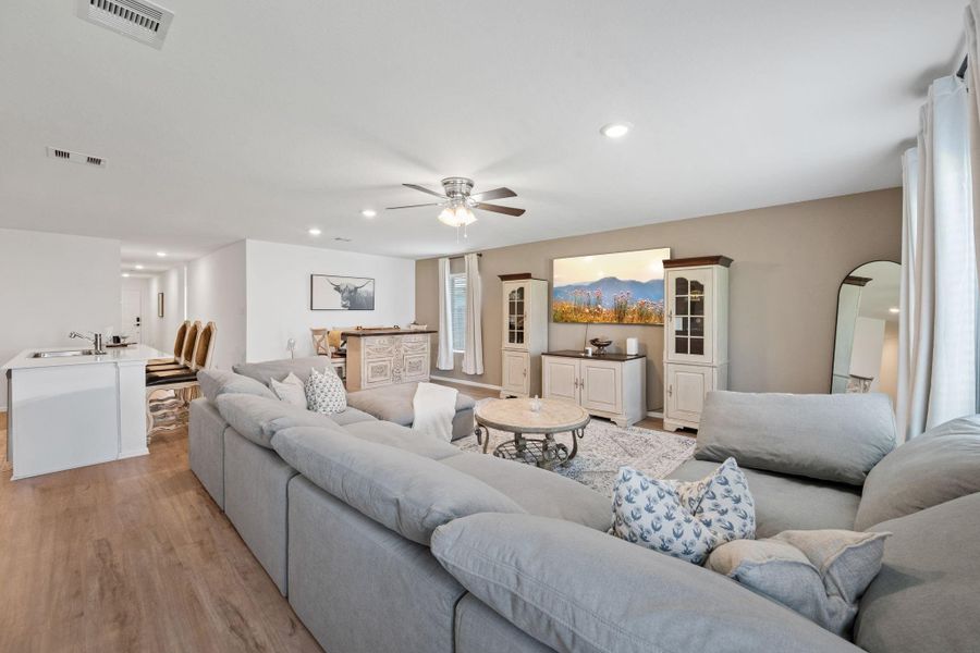 Furnished interior view inside a new home in Sterling Point at Baytown Crossings: Watermill Collection, Baytown (Image 12). Furnished interior view inside a new home in Sterling Point at Baytown Crossings: Watermill Collection, Baytown (Image 12).