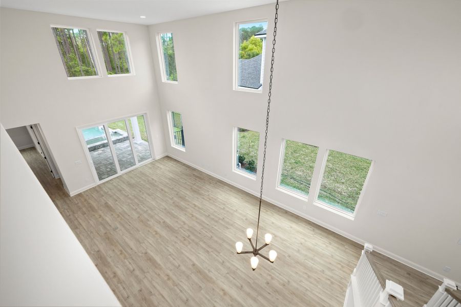 Representative unfurnished interior of a home built from the Palmetto by Riverside Homes in Mariposa at EverRange 40' Series, Jacksonville (Image 108).