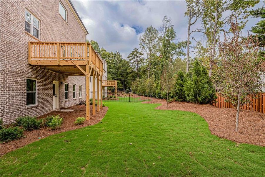 Exterior details and patio area of a home in Bellwyn, Johns Creek (Image 3).