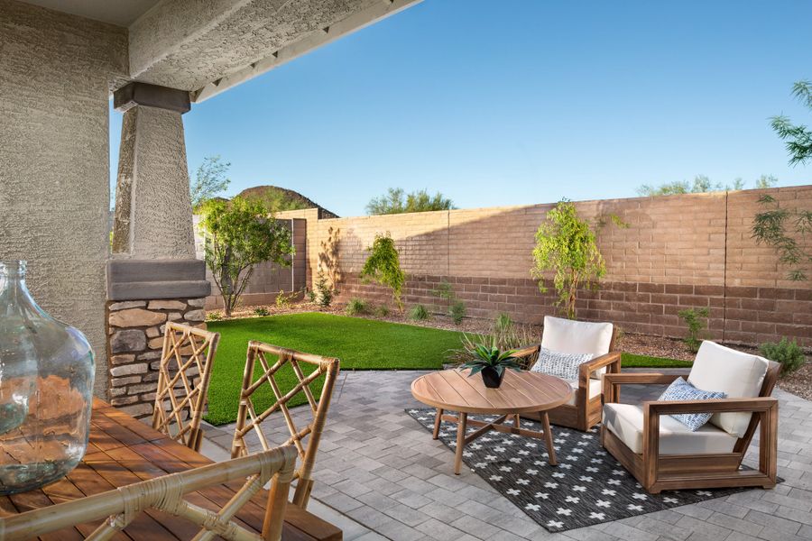 Exterior details and patio area of a home in Highpointe at Northpointe, Peoria (Image 2).
