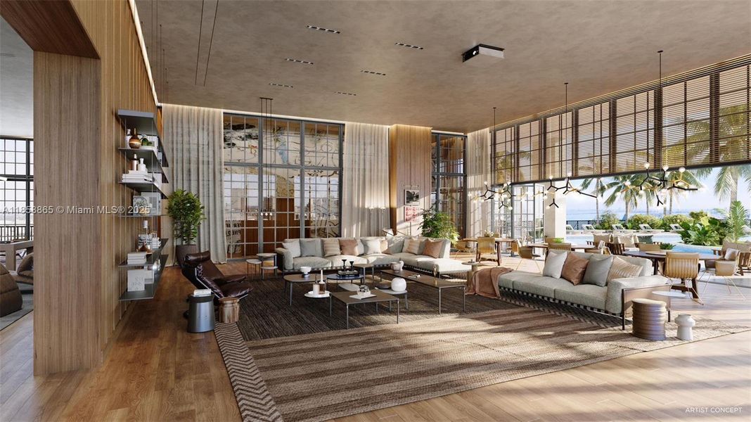 Furnished interior view inside a new home in , Miami (Image 8).