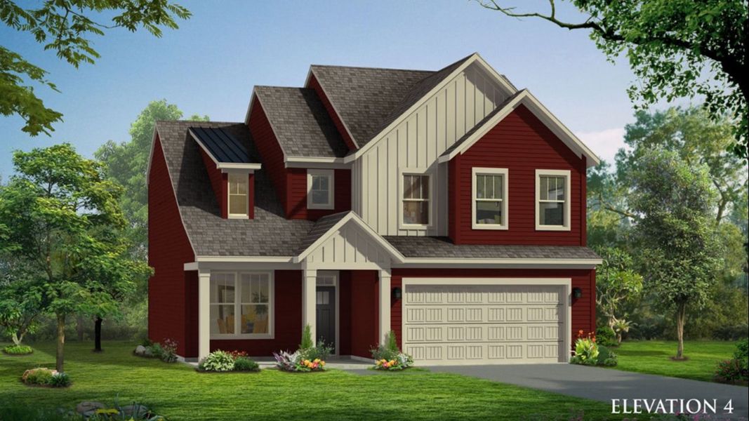 Representative exterior photo of a completed home built from the Cameron by DRB Homes in The Wilds at Cedar Mountain, Asheville, NC (Image 24).