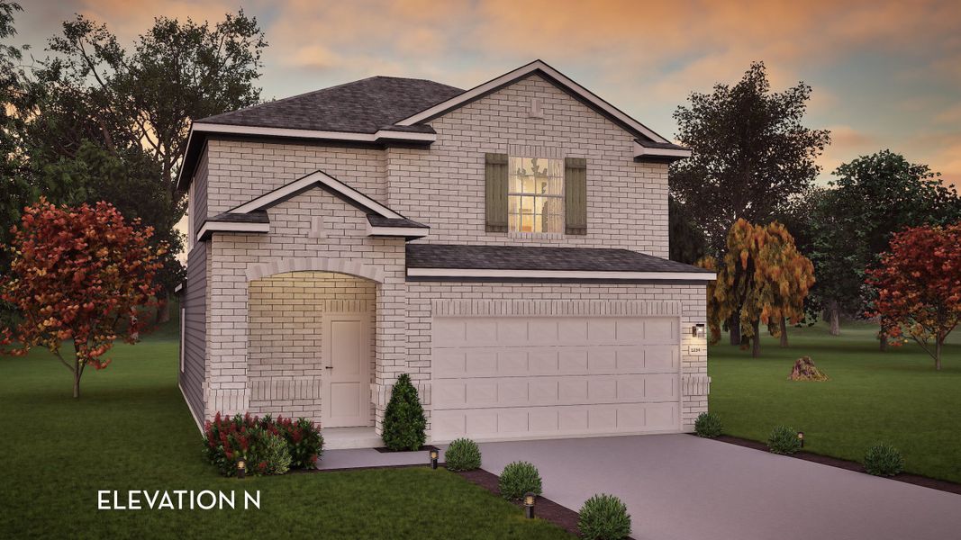 Representative exterior photo of a completed home built from the Elm by CastleRock Communities in The Pines at Seven Coves, Willis, TX (Image 20).
