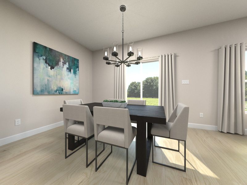 The open-concept floorplan allows for easy entertaining.