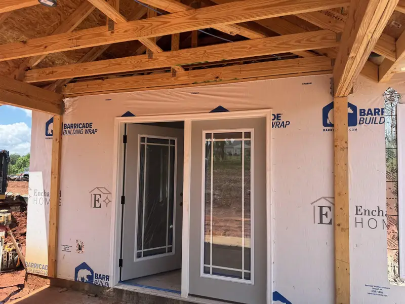 Front exterior of a new home in Ballentine Ridge, Lyman, SC, highlighting curb appeal (Image 8).