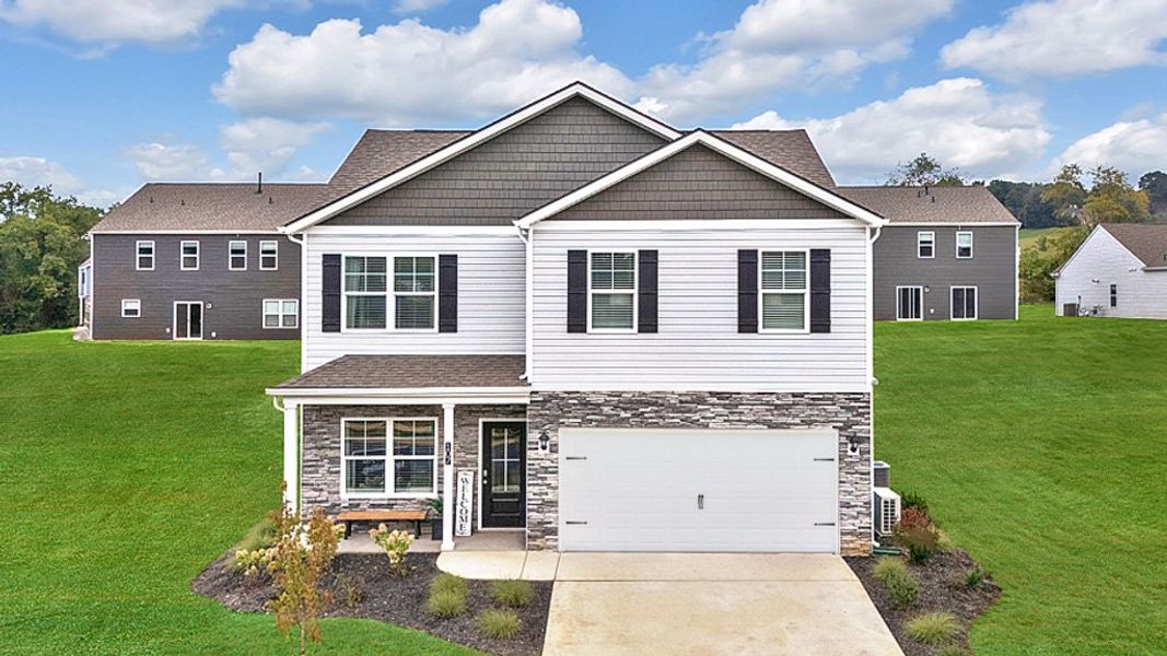 Front exterior of a new home in Emory Creek, Harriman, TN, highlighting curb appeal (Image 23).