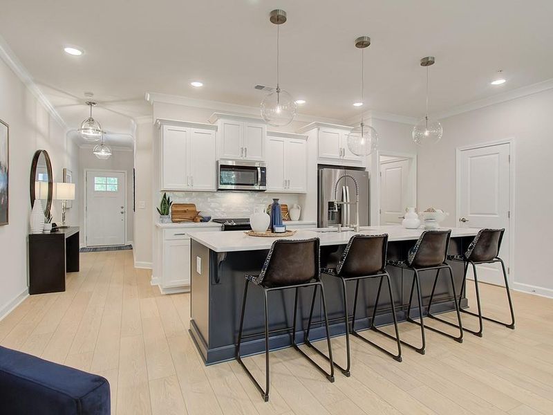 Furnished interior view inside a new home in Bluffs at Bells Ferry, Marietta (Image 7).