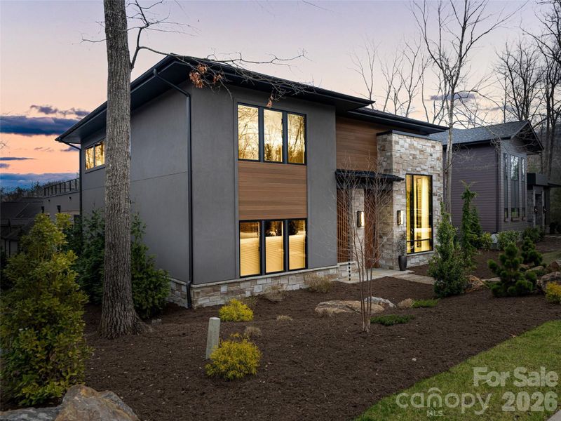 Exterior details and patio area of a home in , Arden (Image 32).