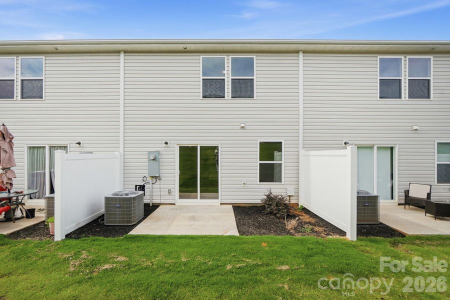 Exterior details and patio area of a home in Trivium, Newton (Image 21).