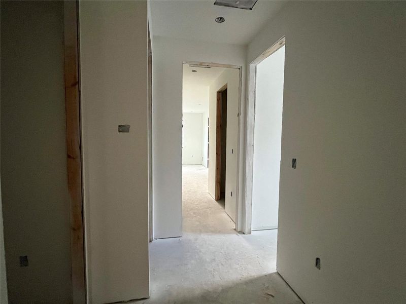 Hallway to PrimaryBed/Laundry room & storage closet as of 10/13/2025