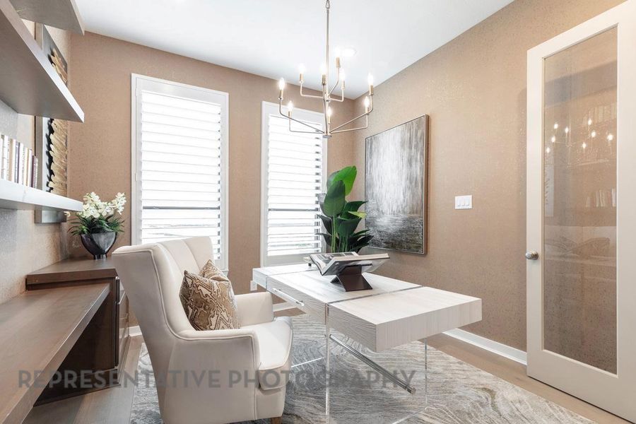 Furnished interior view inside a new home in Jordan Ranch: 65ft. lots, Fulshear (Image 13).