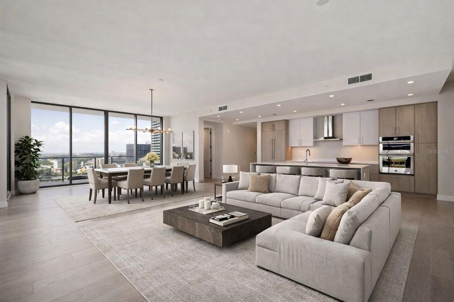 Furnished interior view inside a new home in , St. Petersburg (Image 13).