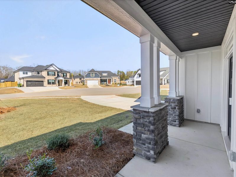 Exterior details and patio area of a home in Collins Cove, Chapin (Image 28).