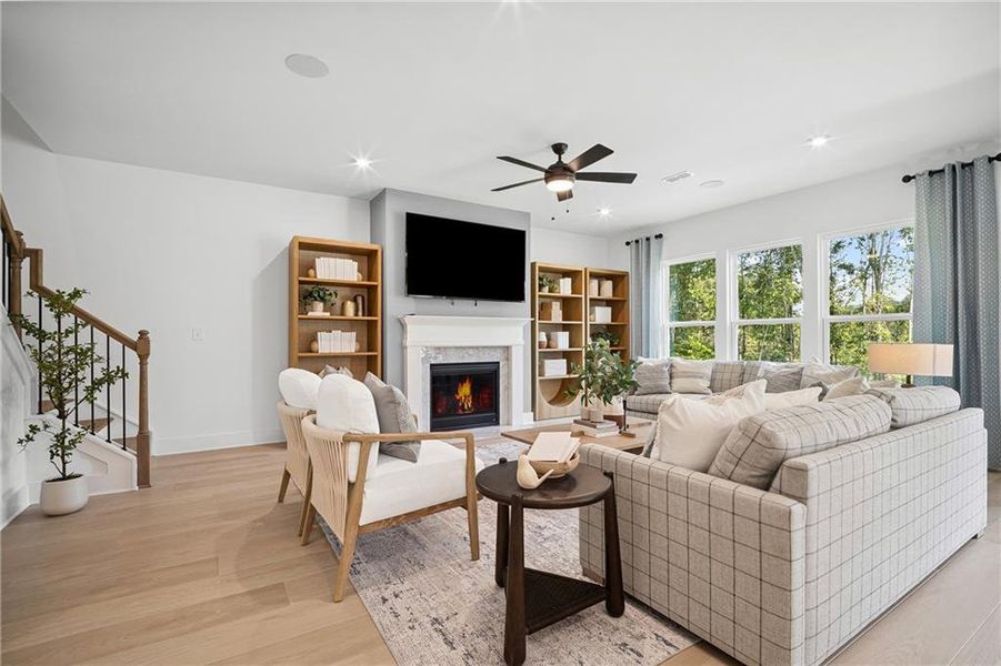 Furnished interior view inside a new home in Creekside at Skelton, Hoschton (Image 16).