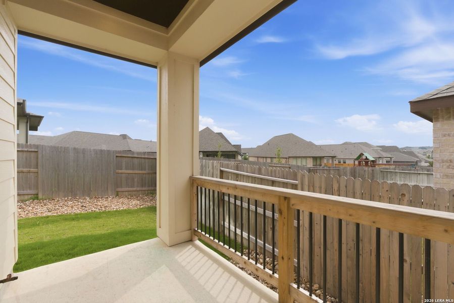 Exterior details and patio area of a home in Veramendi, New Braunfels (Image 4).