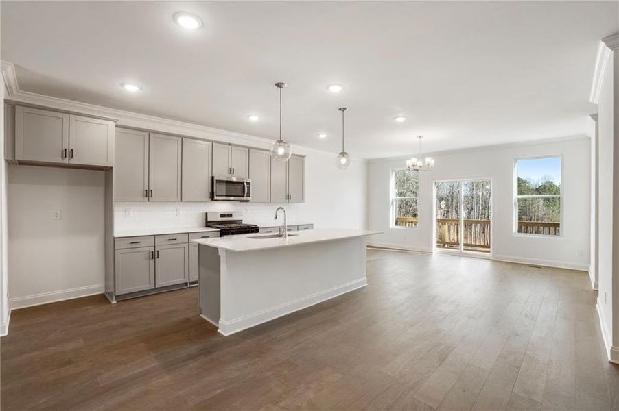 Furnished interior view inside a new home in , Sugar Hill (Image 6). Furnished interior view inside a new home in , Sugar Hill (Image 6).