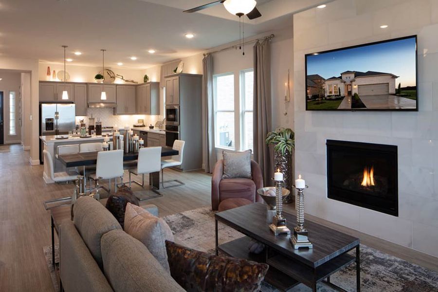 Representative furnished interior of a home built from the Merlot by Taylor Morrison in Cross Creek Meadows 55s, Celina (Image 4). Representative furnished interior of a home built from the Merlot by Taylor Morrison in Cross Creek Meadows 55s, Celina (Image 4).