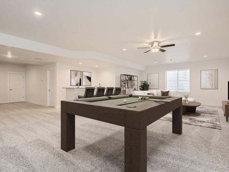 Furnished interior view inside a new home in RainDance, Windsor (Image 7).