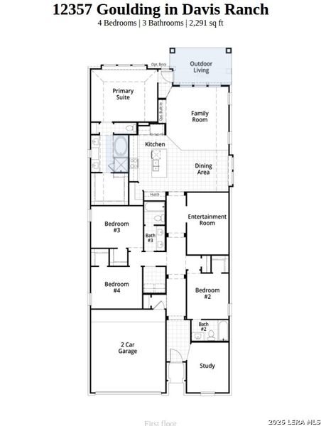 2D floor plan layout of this home in Davis Ranch, San Antonio, TX (Image 2). 2D floor plan layout of this home in Davis Ranch, San Antonio, TX (Image 2).