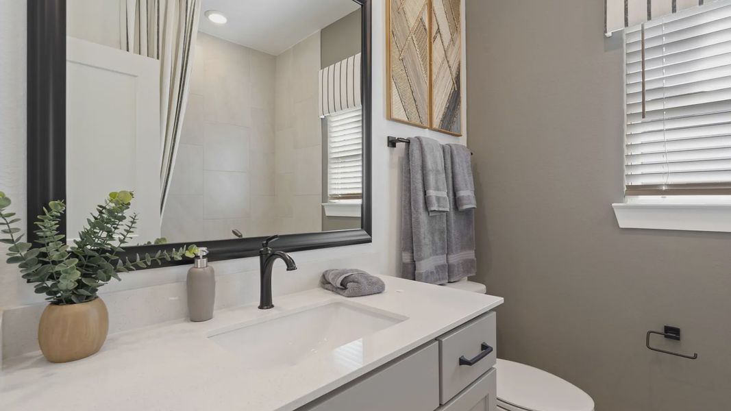 Furnished interior view inside a new home in Elyson 50's, Katy (Image 28).