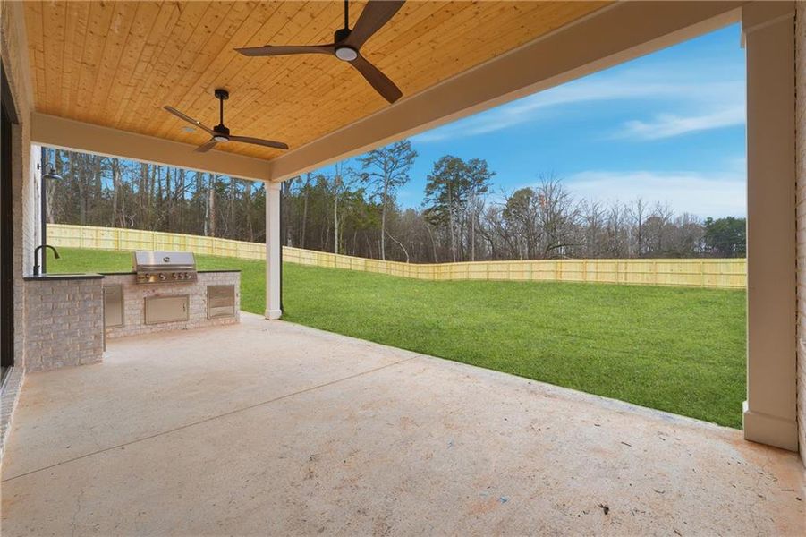 Exterior details and patio area of a home in , Buford (Image 24).