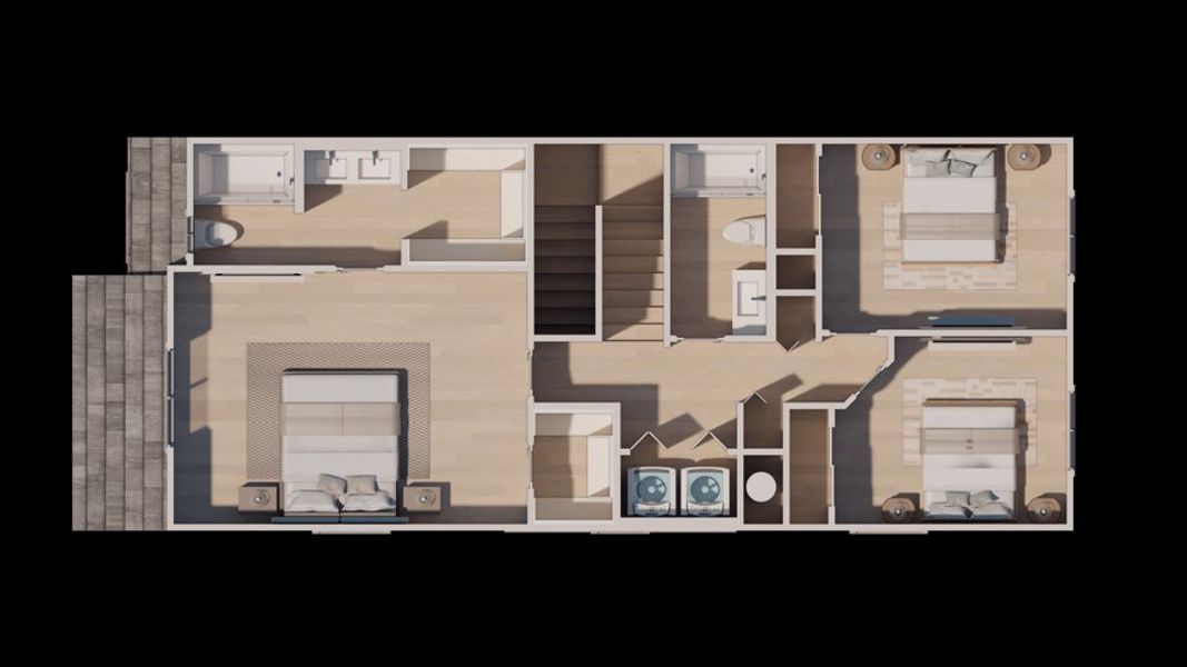 2D floor plan layout for the Aspen by Ascend Communities in South Mountain Shadows, Phoenix, AZ (Image 5).