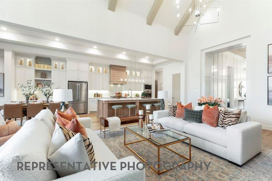 Furnished interior view inside a new home in Star Trail, Prosper (Image 11).