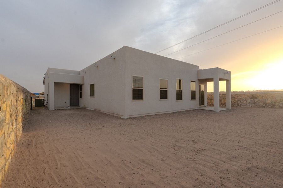 Exterior details and patio area of a home in Emerald Estates, El Paso (Image 4).